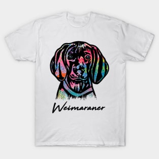 Weimaraner Dog - Tie Dye Color T-Shirt